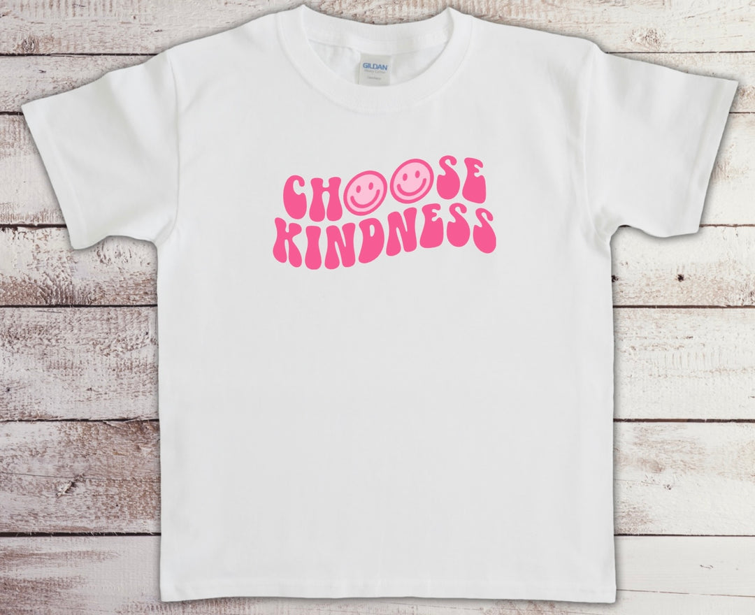 Choose Kindness Smiley Face Girls Short Sleeve T-Shirt